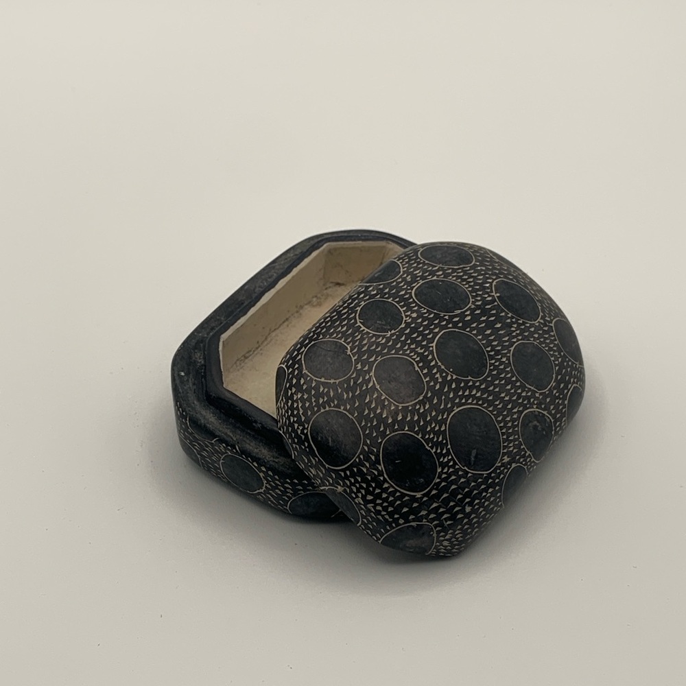 Black and White Polka Dot Trinket Box